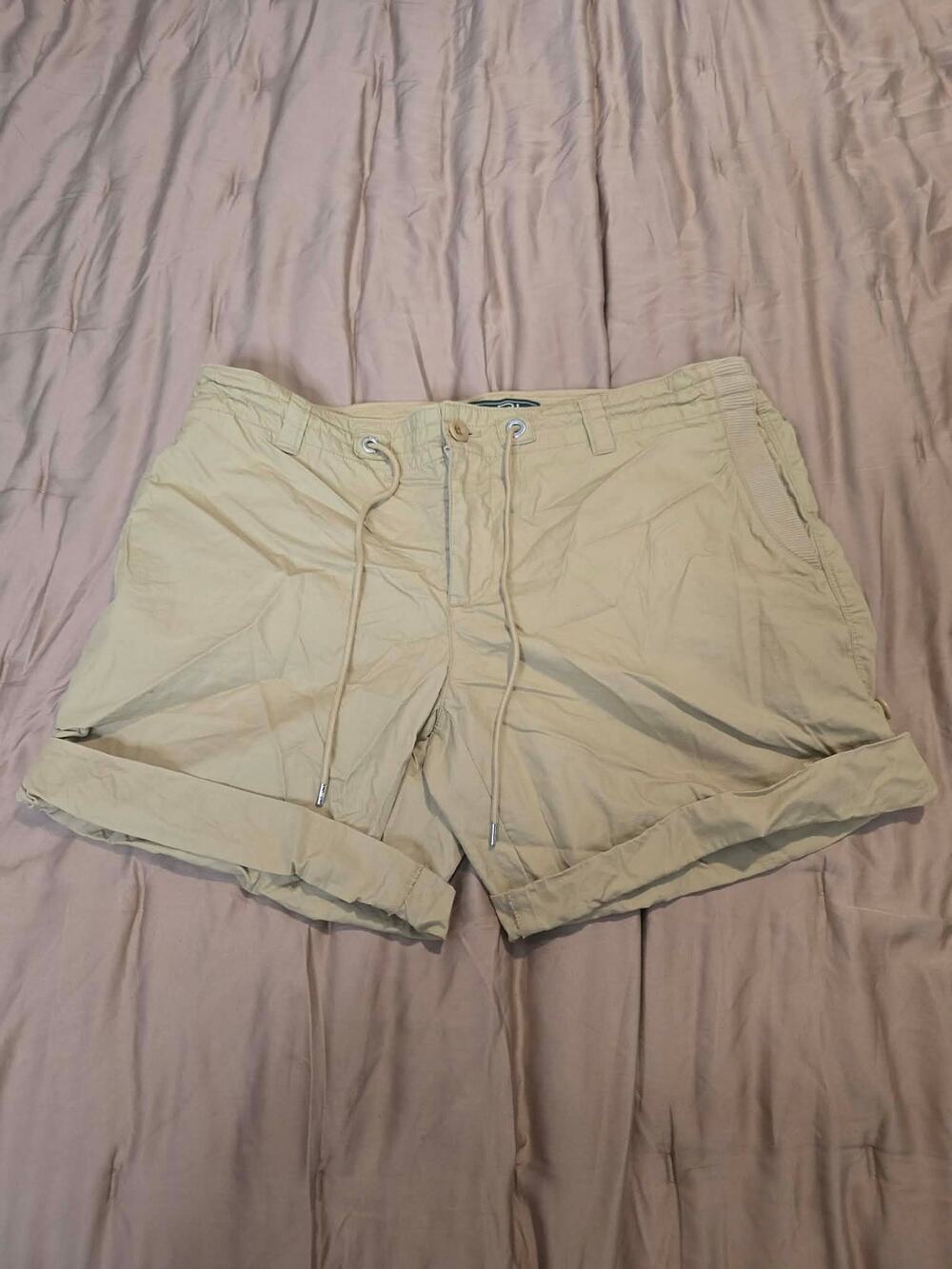Lauren Active Ralph Lauren Khaki Shorts 8 Rolled Cuff Drawstring